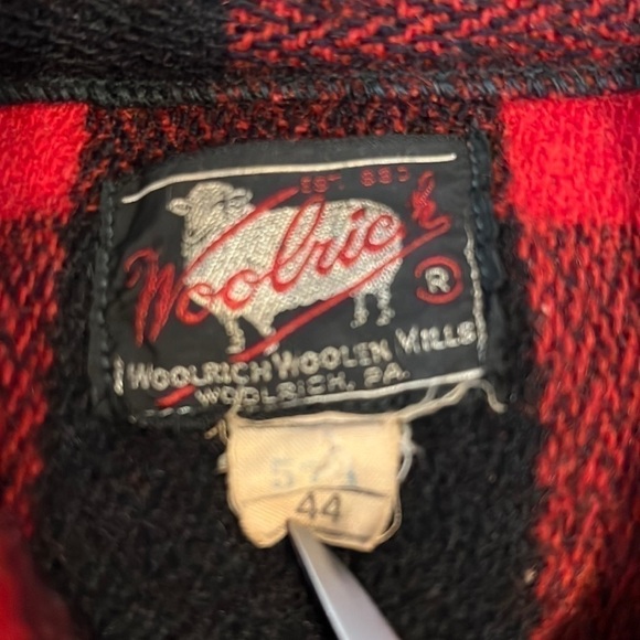Woolrich Men’s Buffalo Red Black Plaid Wool Zip Up Jacket - Picture 10 of 13